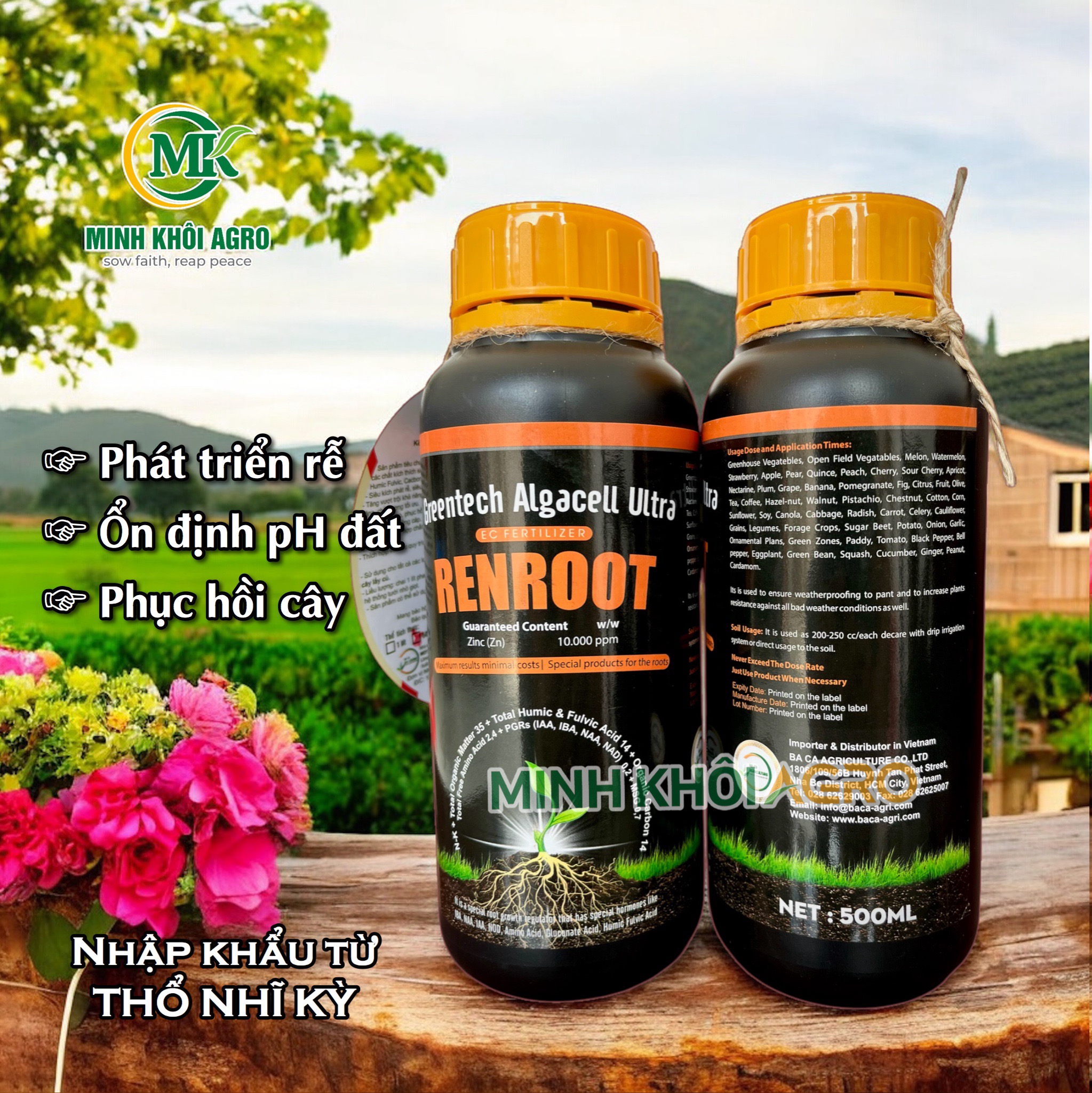 Phân bón hữ cơ RENROOT - Chai 500ml
